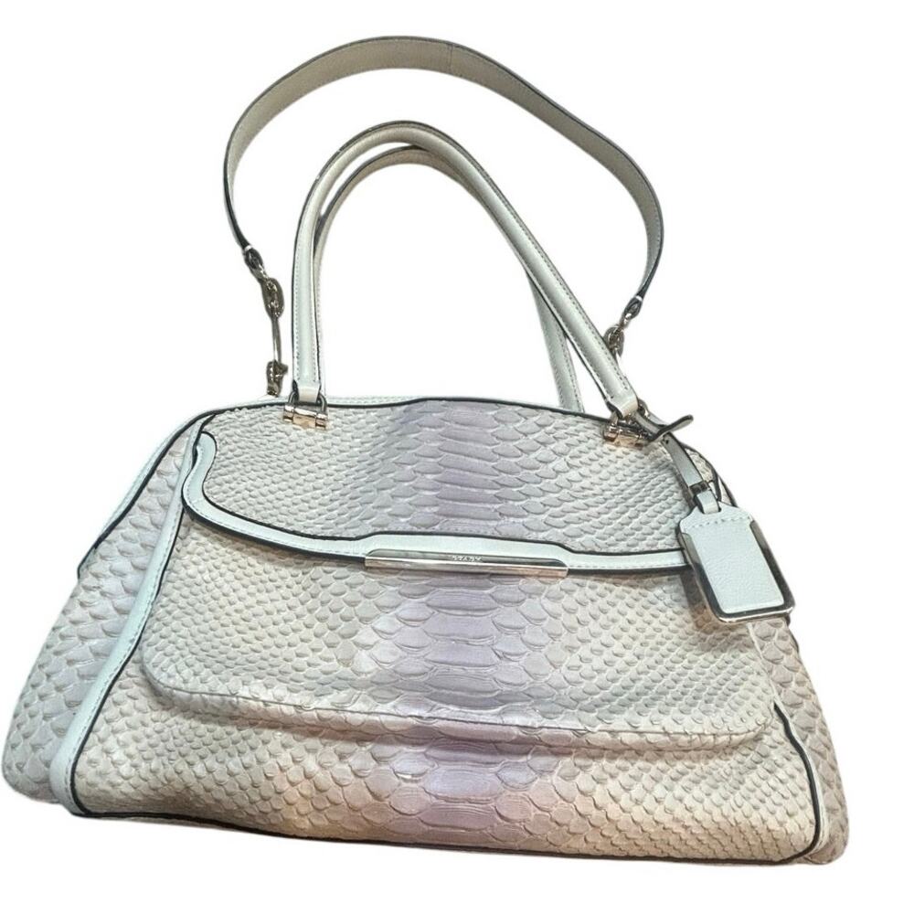 Coach Python Embossed Leather Bleecker Preston Sa… - image 1